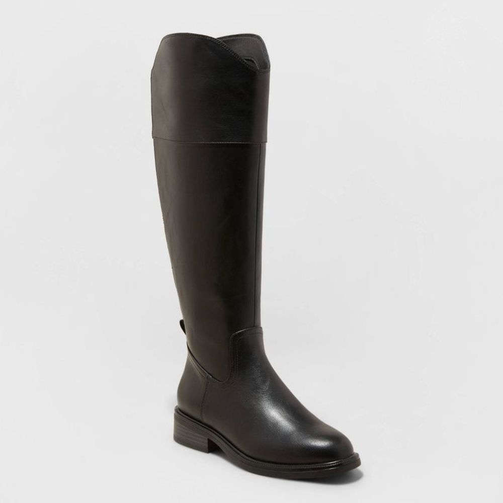 Women's Sienna Tall Dress Boots - A New Day Black 10